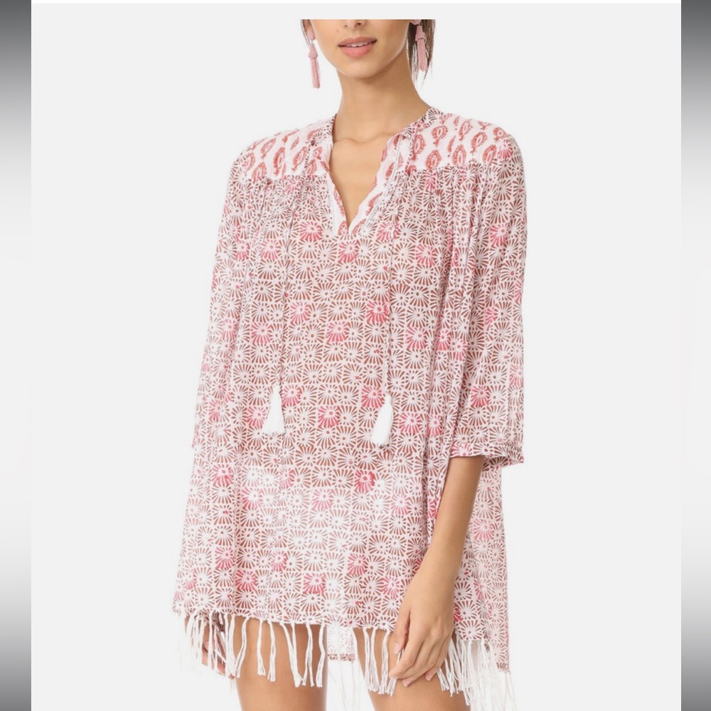 Roberta Roller Rabbit Pink and White Printed Tunic